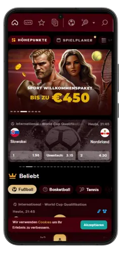 Willkommensbonus bei SpinoGambino - Bis zu €450 gewinnen