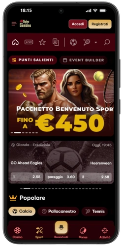 Bonus di benvenuto su SpinoGambino - Vinci fino a €450