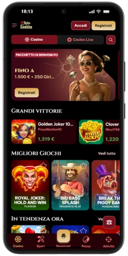 Offerte bonus e giochi top su SpinoGambino Casino