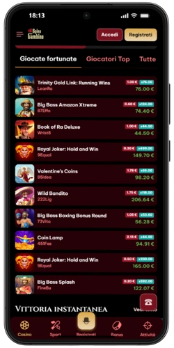Offerta scommesse sportive su SpinoGambino con scommesse live