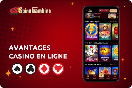 Avantages du Spinogambino Casino en ligne