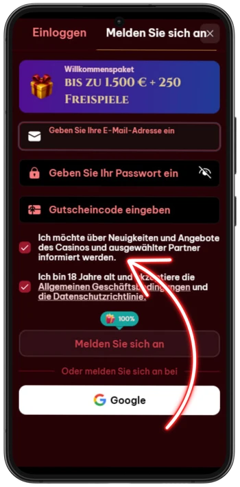 Spinogambino Checkboxen aktivieren
