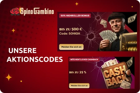 Spinogambino  unsere Aktionscodes für Spinogambino