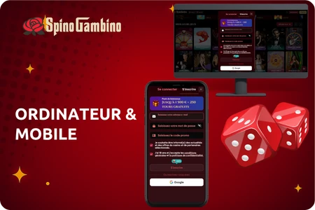 Spinogambino Inscription étape par étape (ordinateur & mobile)
