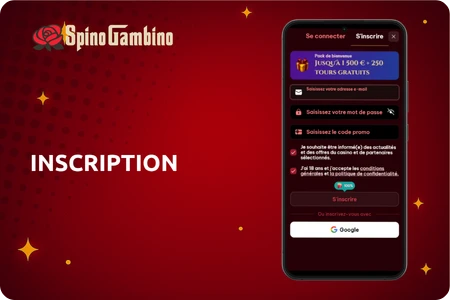 Spinogambino Casino – Inscription