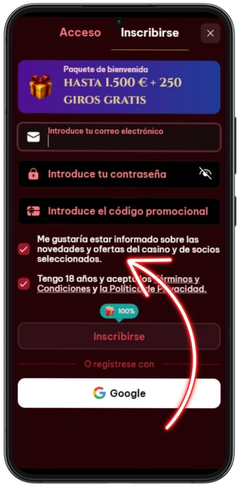 Spinogambino Confirmar las condiciones